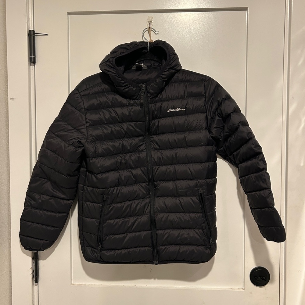 Eddie Bauer Men's Charcoal Puffer Jacket - Picture 2 of 6